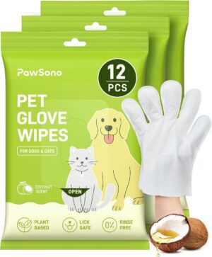 36PCS Hypoallergenic Pet Glove Wipe...